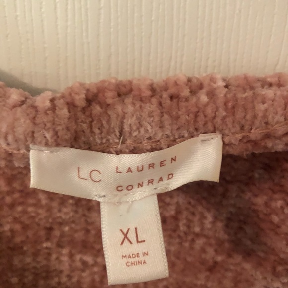 Lauren Conrad Pink Over The Shoulder Sweater - Picture 3 of 5